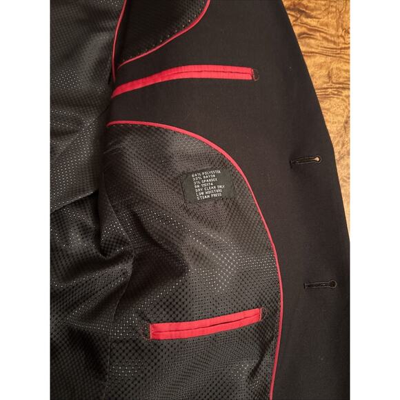 Mazari Ultra Slim Fit - Mens 38R - Solid Black Suit Jacket - Stretch Armhole - Picture 8 of 11